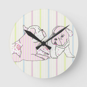 Ronde Bouledogue français Horloge