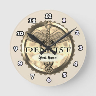 Ronde Caducée de dentiste horloge