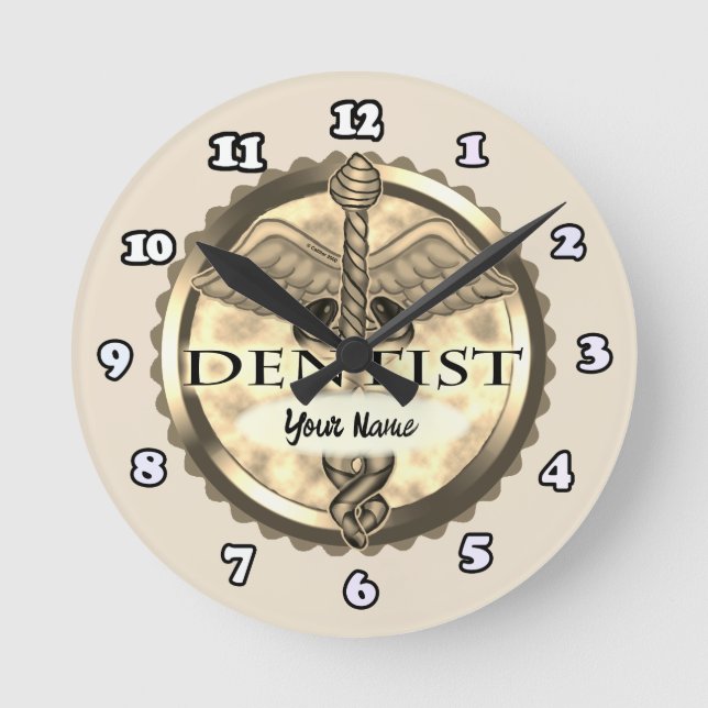 Ronde Caducée de dentiste horloge (Recto)