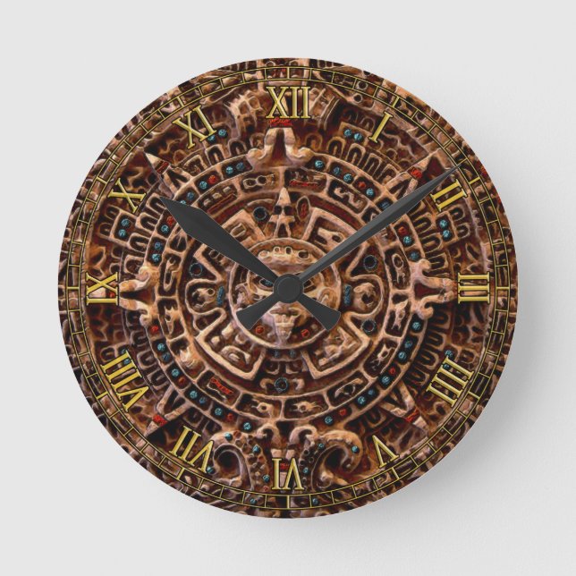 Ronde Calendrier Sun Maya Aztec Mexique Horloge historiq (Recto)