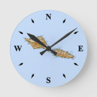 Carte Samoa Horloge