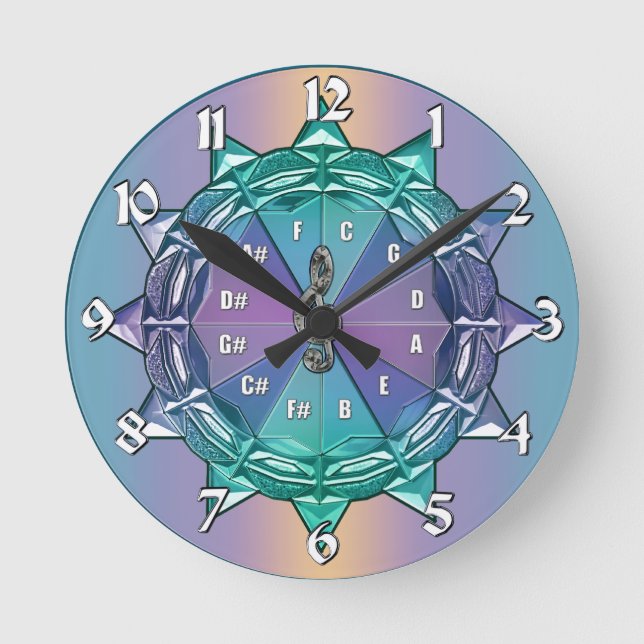 Ronde Cercle des 50 Mandala Music Horloge (Recto)