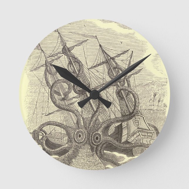 Ronde C'est l'heure du Sushi ! Horloge Kraken (Recto)