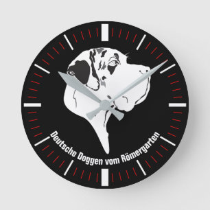 Ronde Chien cool horloge avec inscription individuelle