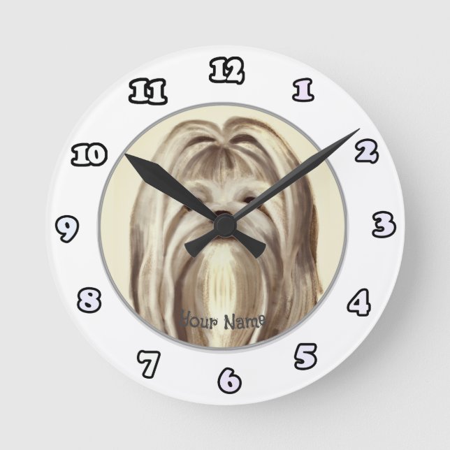 Ronde Chien maltais horloge (Recto)