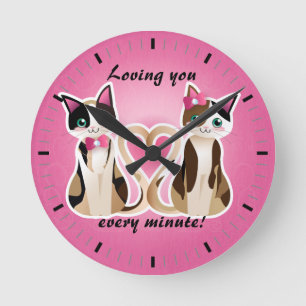 Ronde Coeur de Kitty - ver de calicot - horloge