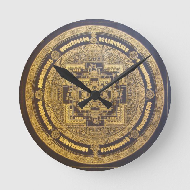 RONDE CONCEPTION DE HORLOGE DE MUR DE MANDALA ESOTÉRIQUE (Recto)
