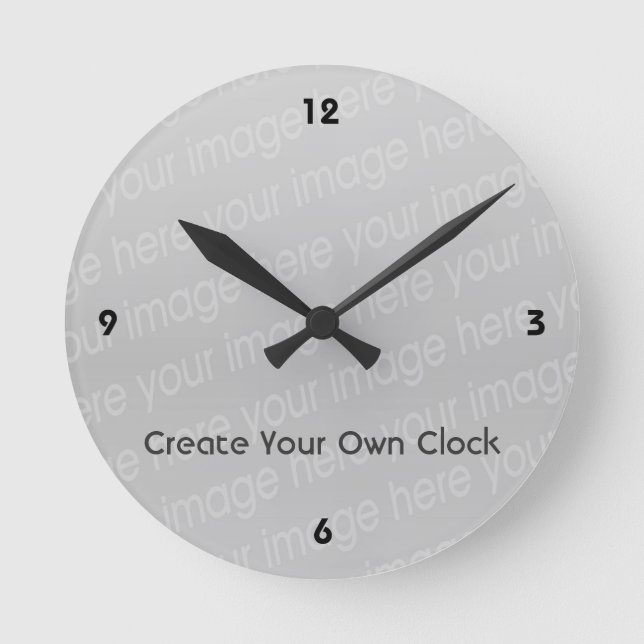 Ronde Créer votre propre horloge - Style 4 (Recto)