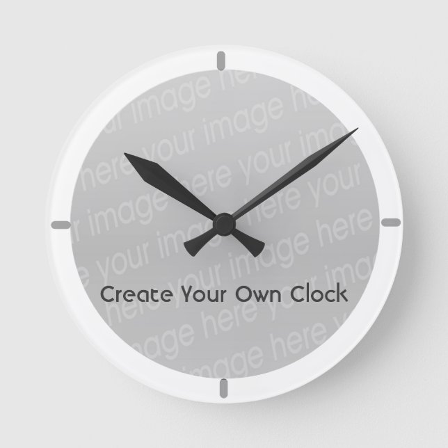 Ronde Créez votre propre horloge - Style 9 (Recto)