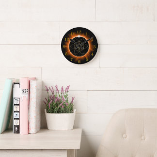 Ronde Dark sun horloge fleur de vie
