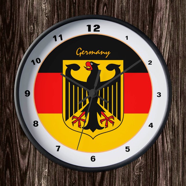 Ronde Drapeau allemand, Aigle & Allemagne mode / horloge (Créateur téléchargé)