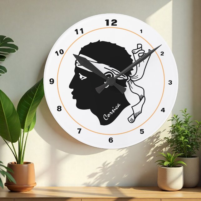 Ronde Drapeau Corse, Corse tendance mode / horloge desig (Créateur téléchargé)