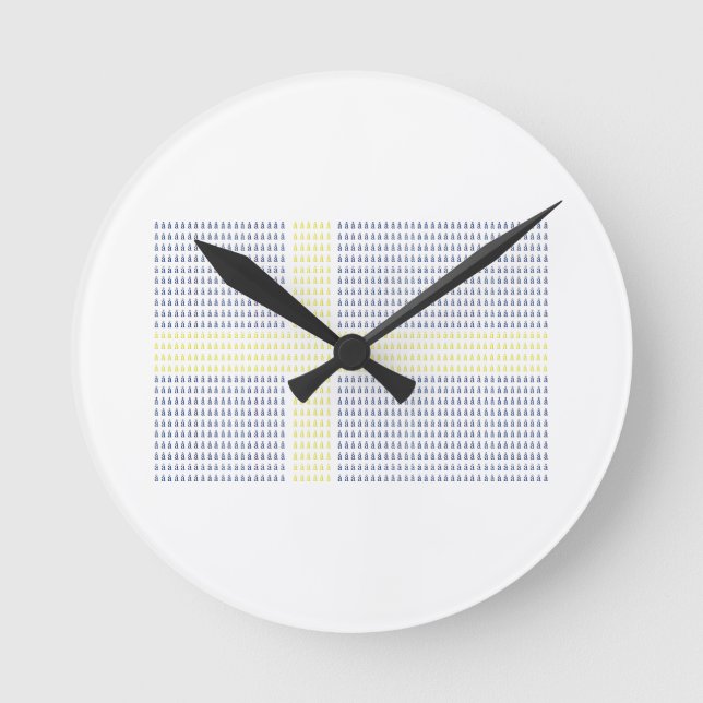 Ronde Drapeau suédois w å - Horloge (Recto)