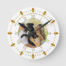 Élégante photo personnalisée Horloge N'IMPORTE QUE