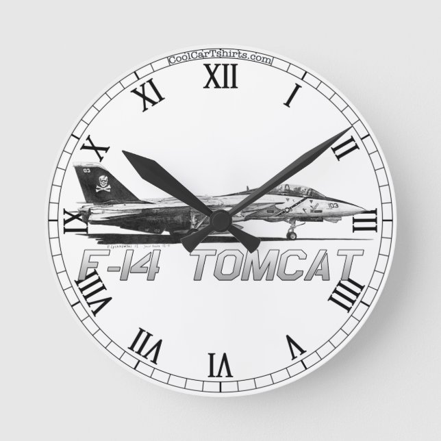 Ronde F14 Tomcat VF-103 Jollys rogers - dessin Horloge (Recto)
