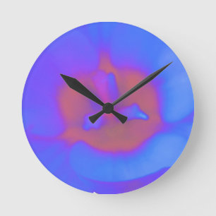 Ronde Fleur Crocus Horloge chaude et froide