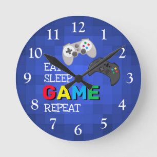Ronde Gamer coloré Horloge du jeu vidéo