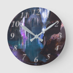Ronde Grottes brillantes par horloge nocturne