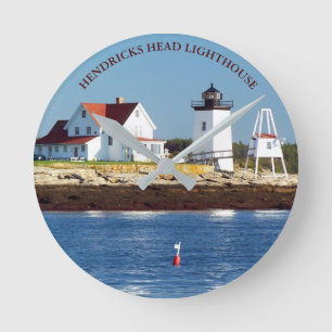 Ronde Hendricks Head Phare, Maine Wall Horloge