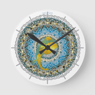 Ronde Henna Elephant Mandala Ganesha Mindfult Horloge