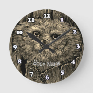Ronde Hibou Peeper horloge