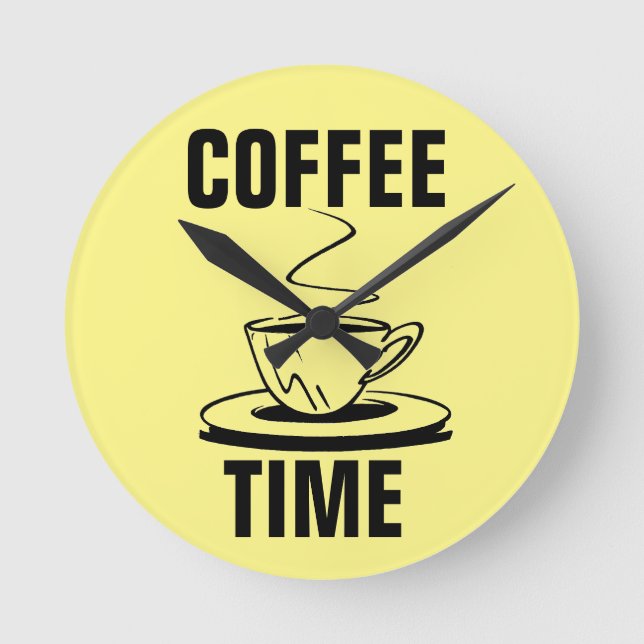 RONDE HORAIRE DU CAFÉ RETRO WALL HORLOGE (Recto)