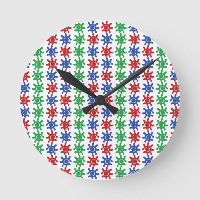 Ronde Horloge à motif abstrait étrange (Recto)