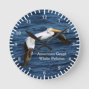 Ronde Horloge Américaine Great White Pélican