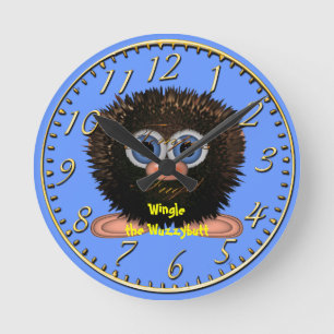 Ronde Horloge amusante pour enfants Wingle the Wuzzybutt