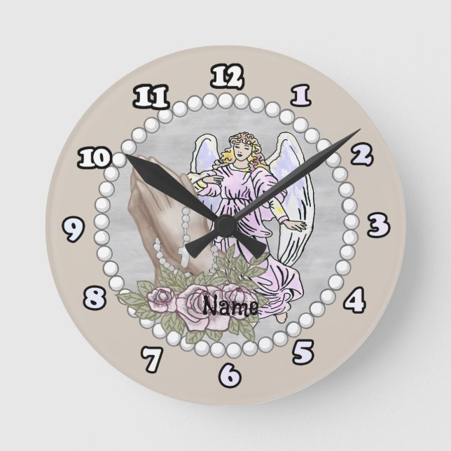 Ronde Horloge Ange du Rosaire (Recto)