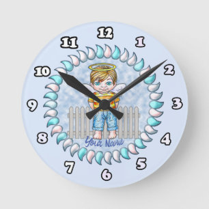 Ronde Horloge Ange Garçon