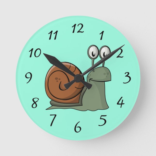Ronde Horloge Animée des escargots (Recto)