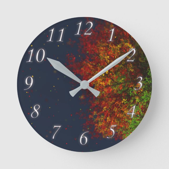 Ronde Horloge arc-en-ciel en chute (Recto)