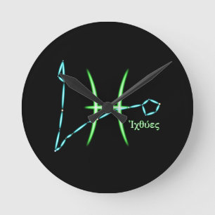 Ronde Horloge arrondie de la constellation de zodiac