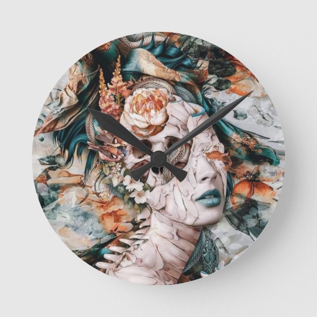 Ronde Horloge artistique Abstraite (Recto)