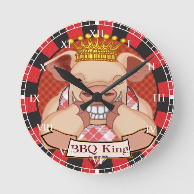 Ronde Horloge BBQ King Pig (Recto)
