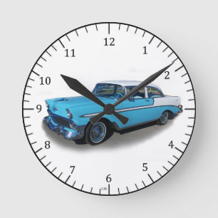 Ronde Horloge bleue Bel Air 1956