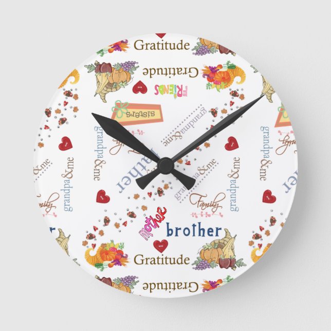 Ronde Horloge bon thanksgiving (Recto)