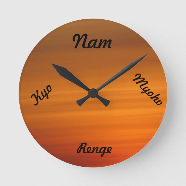 Ronde Horloge bouddhiste SGI - Nam Myoho Renge Kyo (Recto)