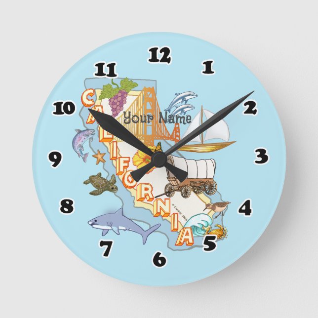 Ronde horloge Californie (Recto)