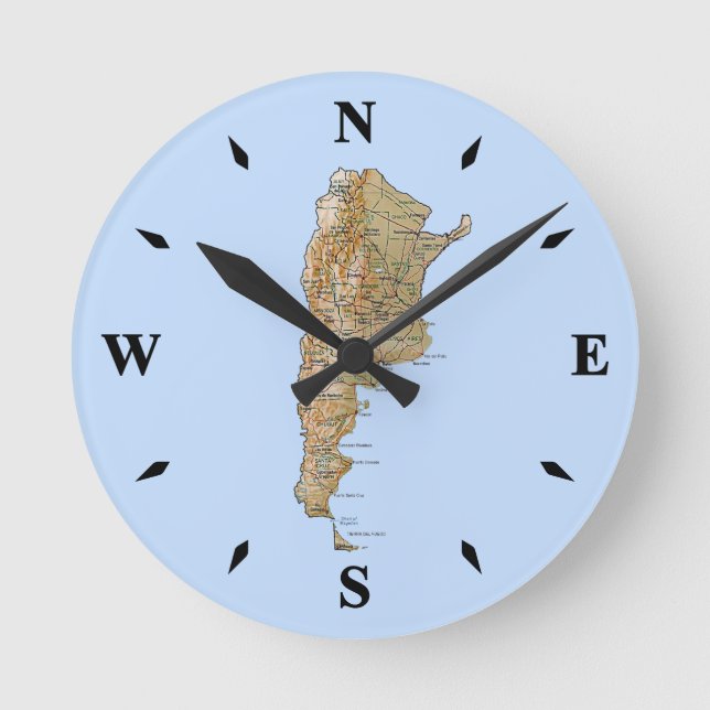 Ronde Horloge Carte Argentine (Recto)