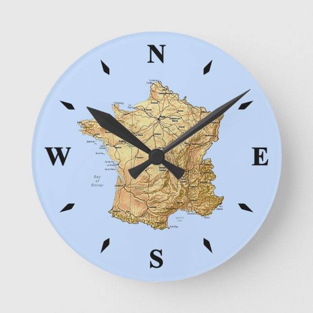 Ronde Horloge Carte France (Recto)