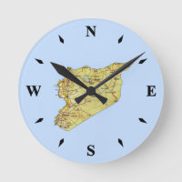 Horloge Carte Syrie