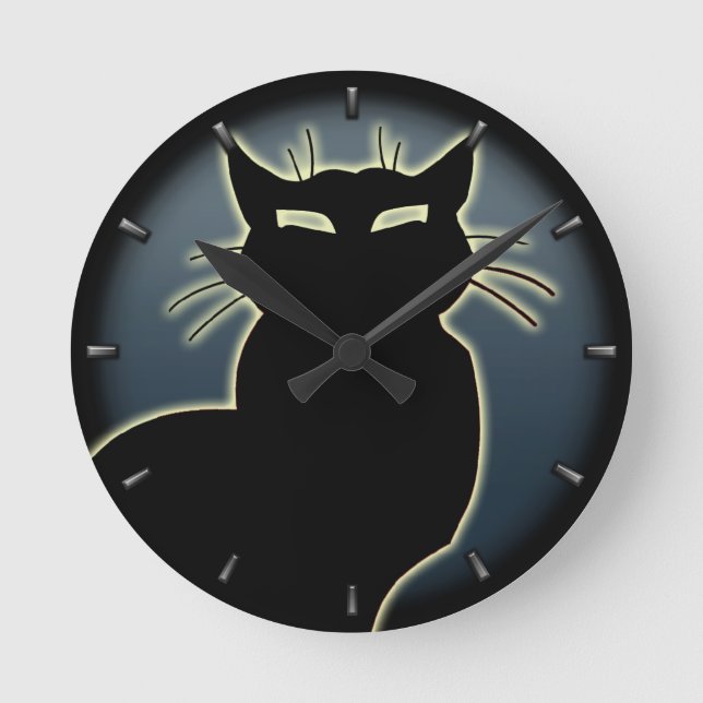 Ronde Horloge Chat Mignonne Amoureux des chats Horloge M (Recto)