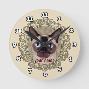 Ronde Horloge Chat Tonkinois