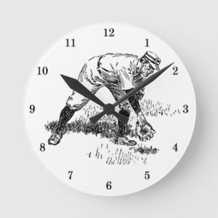 Ronde Horloge classique du mur de baseball