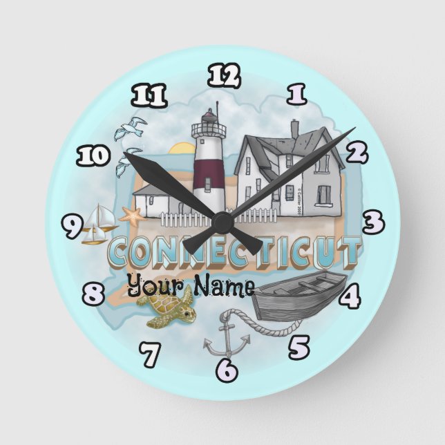 Ronde horloge Connecticut Lighthouse (Recto)