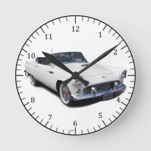 Ronde horloge convertible blanche 1955