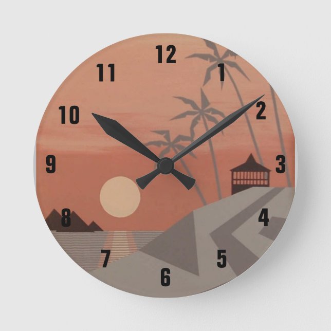 Ronde Horloge cool TROPICS (Recto)