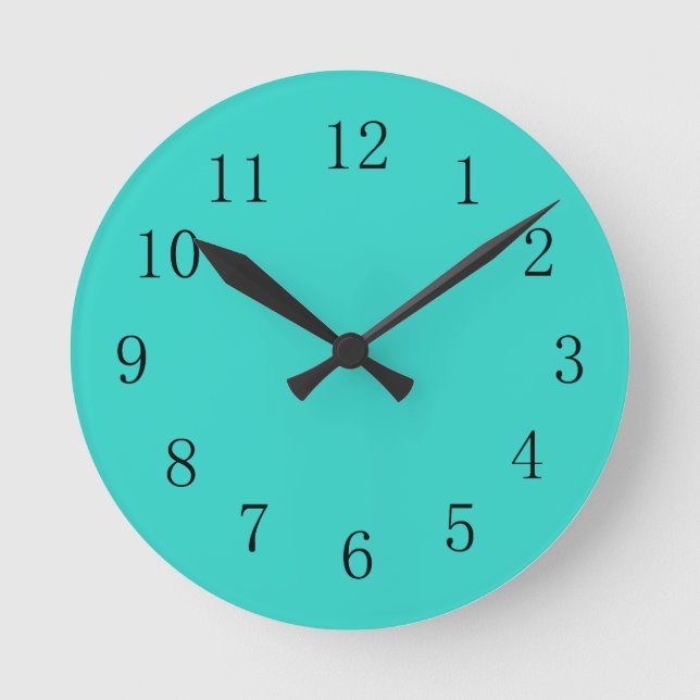 Ronde Horloge Cuisine Turquoise (Recto)